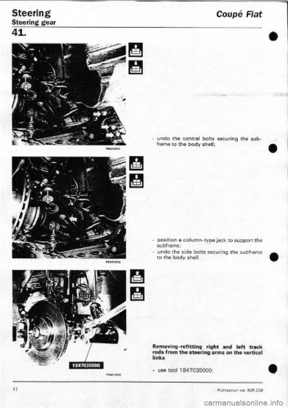 FIAT COUPE 1995  Workshop Manual 