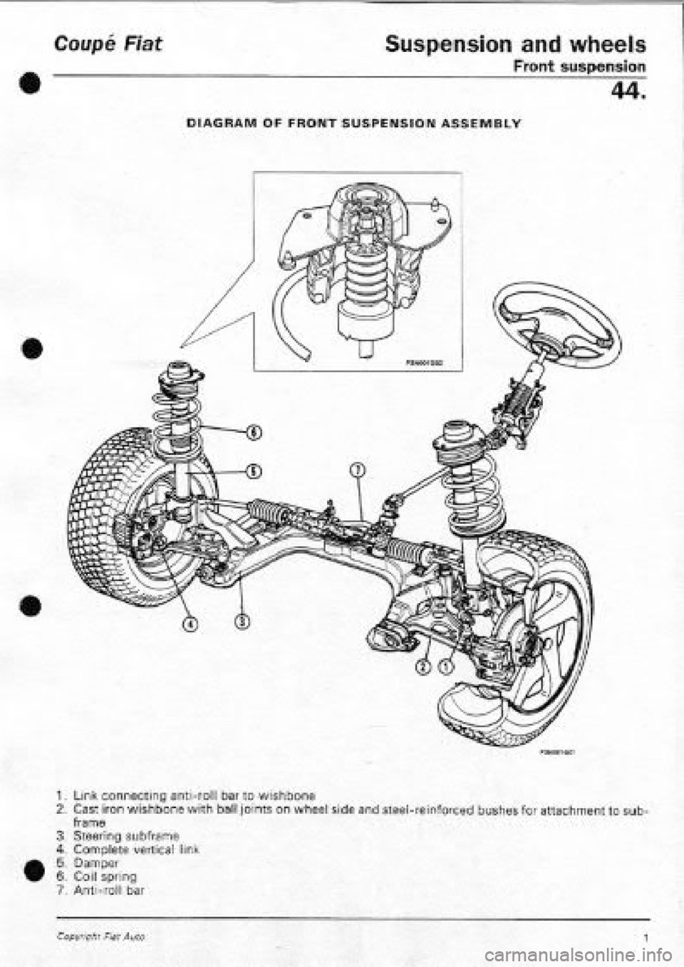 FIAT COUPE 1995  Workshop Manual 
