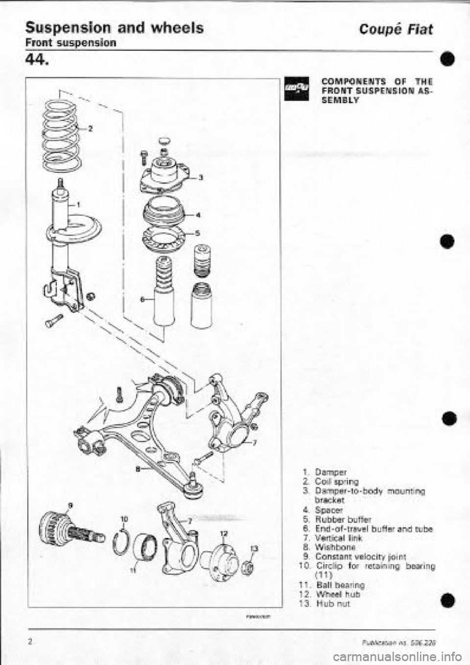 FIAT COUPE 1995  Workshop Manual 