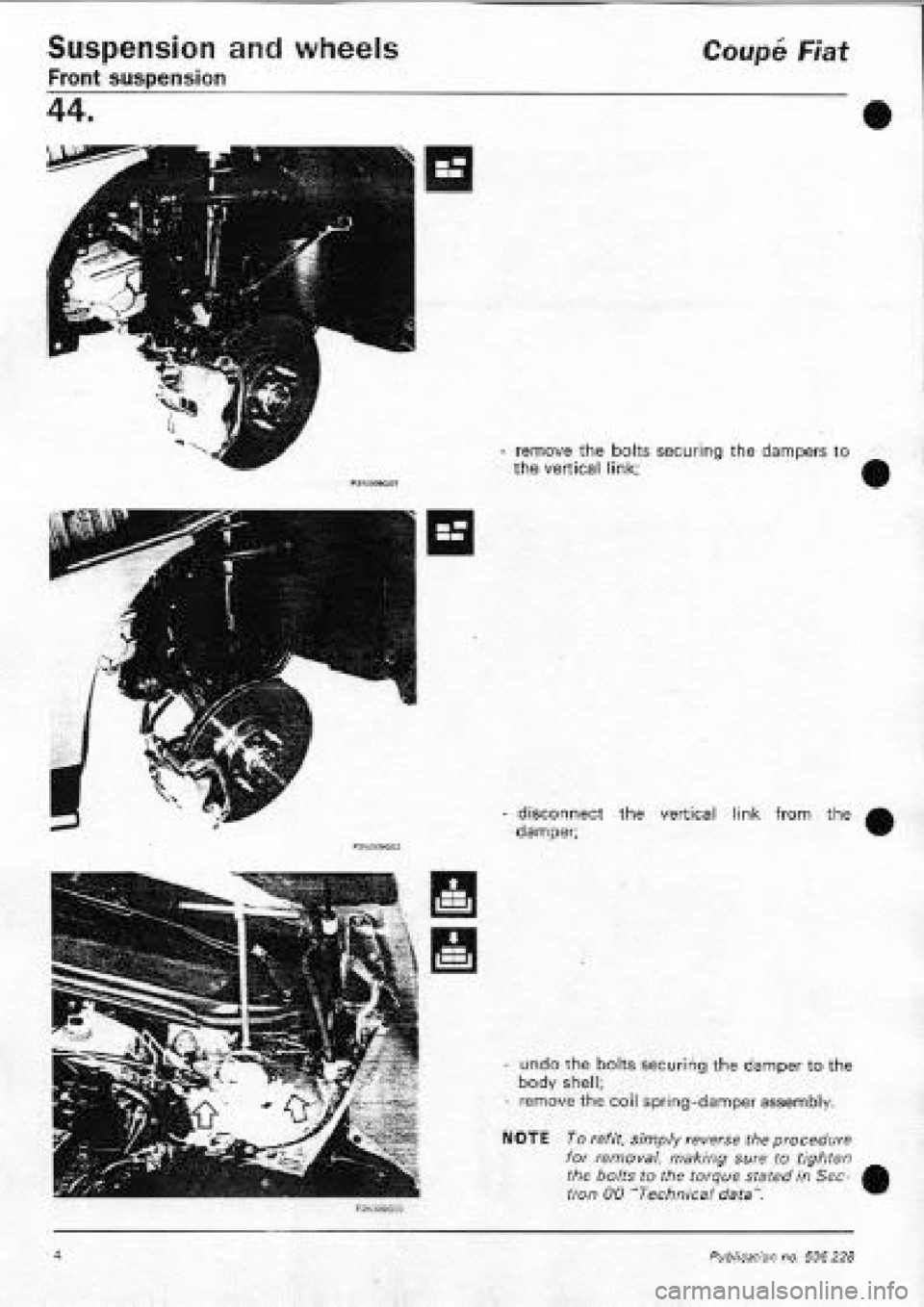 FIAT COUPE 1995  Workshop Manual 