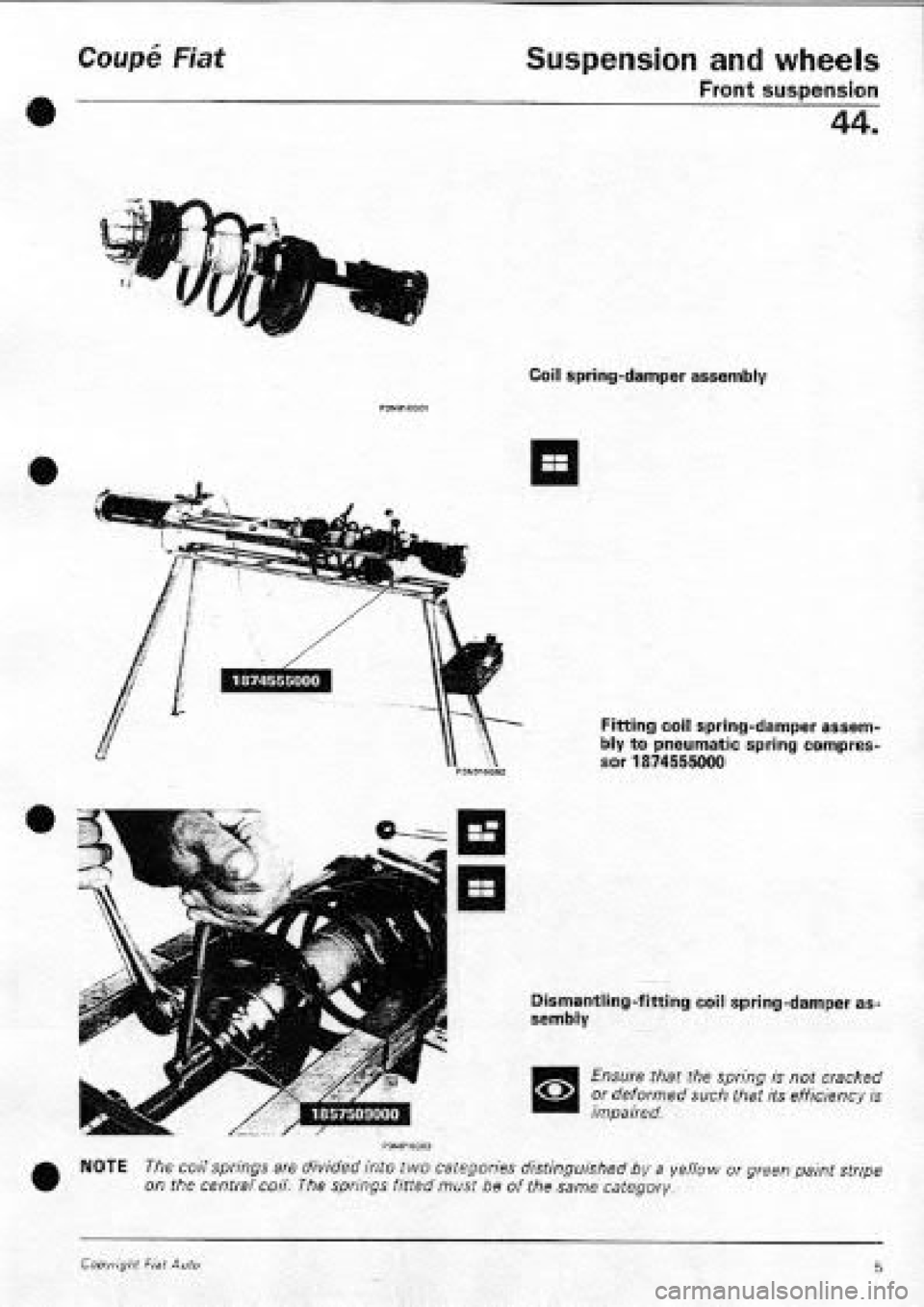 FIAT COUPE 1995  Workshop Manual 
