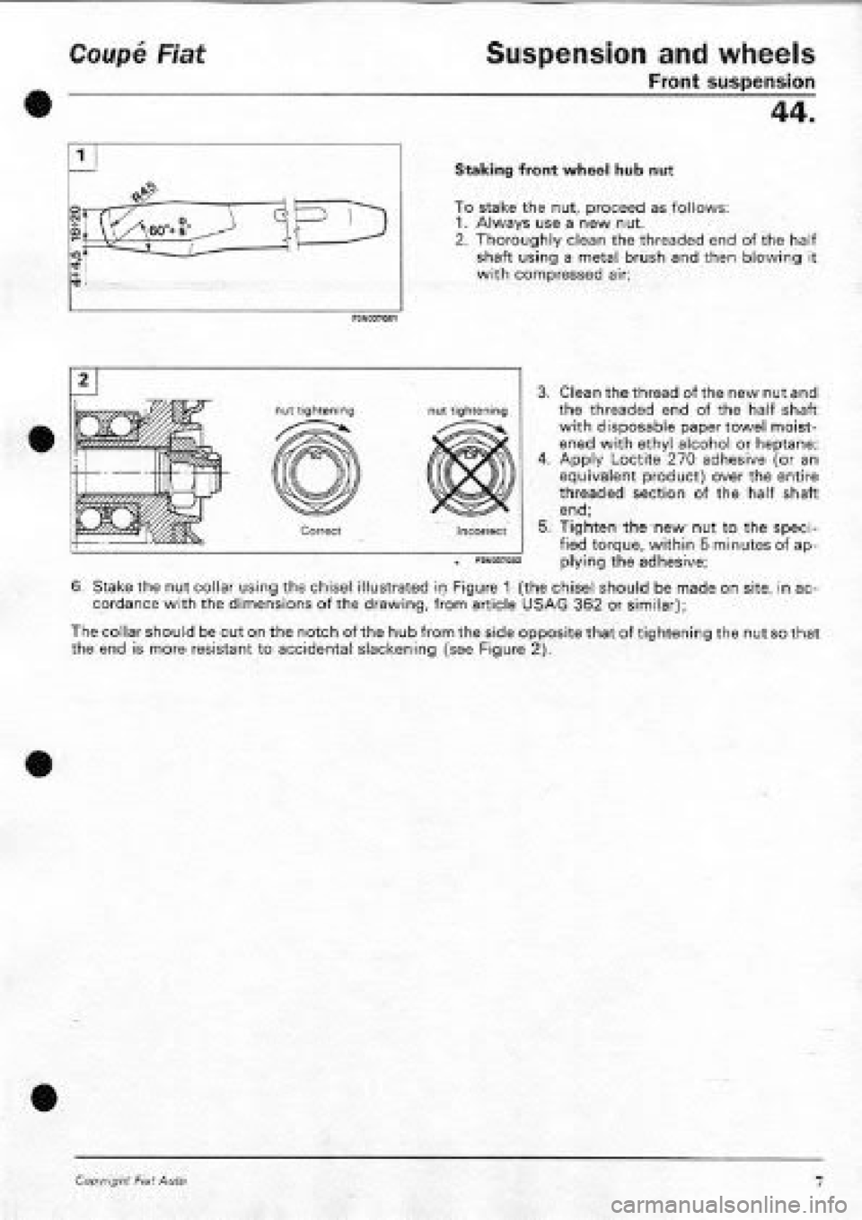FIAT COUPE 1995  Workshop Manual 