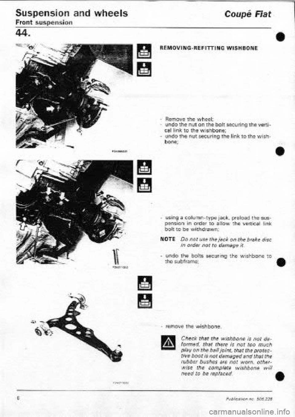 FIAT COUPE 1995  Workshop Manual 