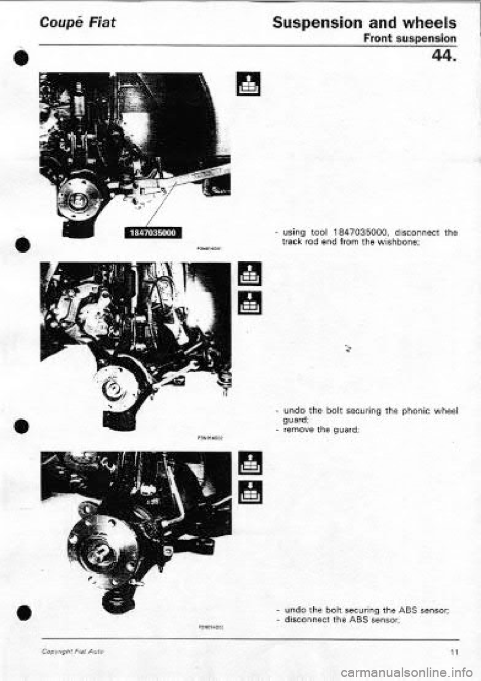 FIAT COUPE 1995  Workshop Manual 