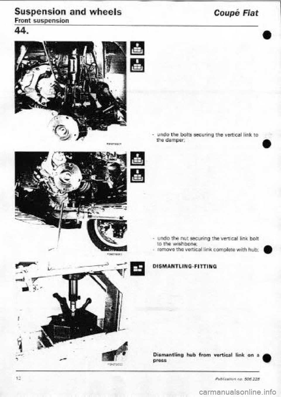 FIAT COUPE 1995  Workshop Manual 