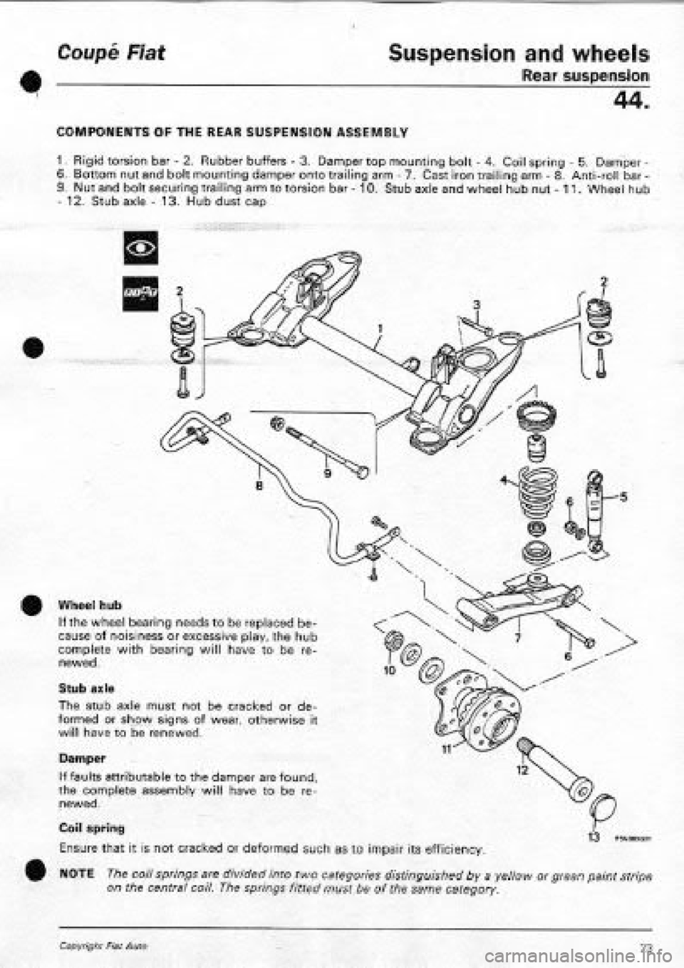 FIAT COUPE 1995  Workshop Manual 