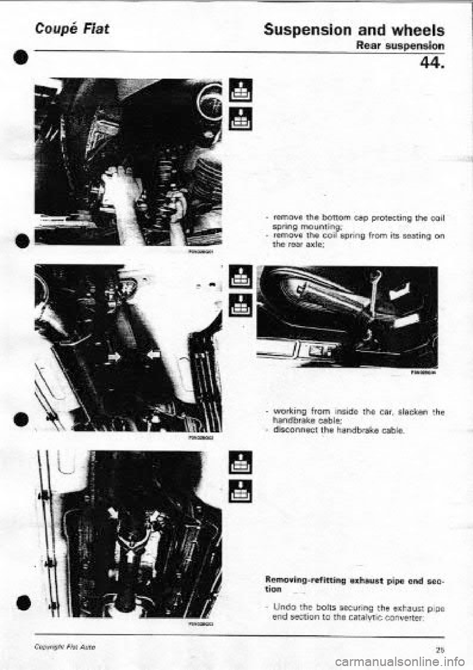 FIAT COUPE 1995  Workshop Manual 