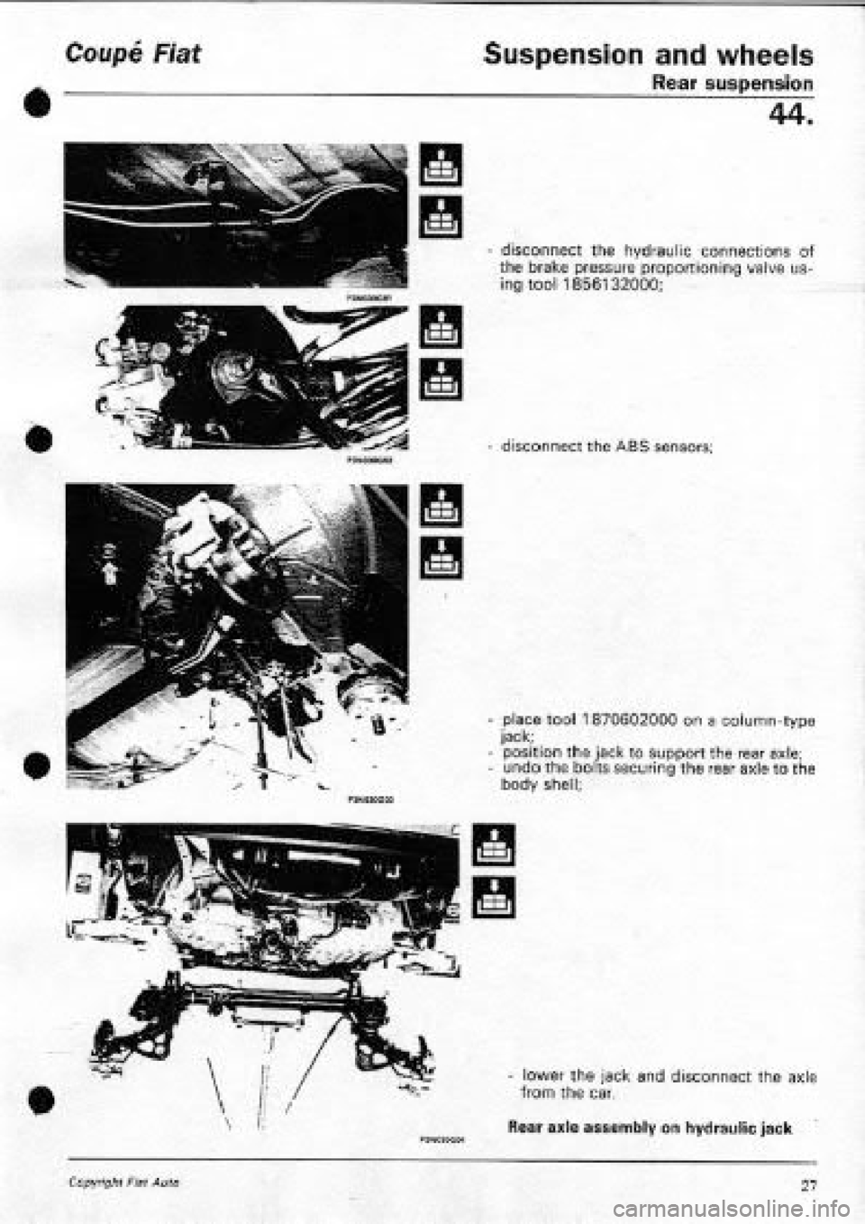 FIAT COUPE 1995  Workshop Manual 