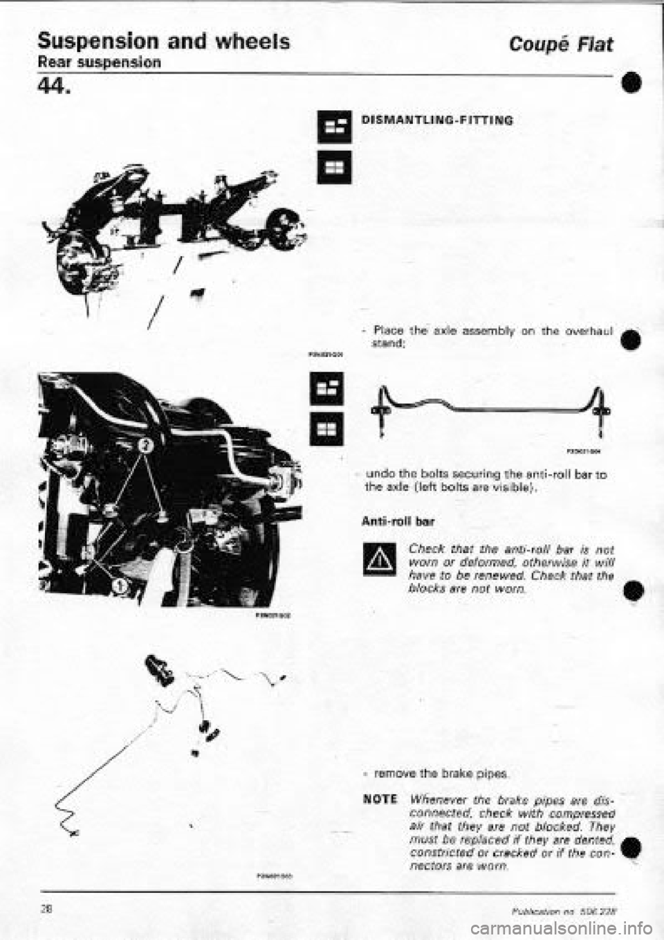 FIAT COUPE 1995  Workshop Manual 