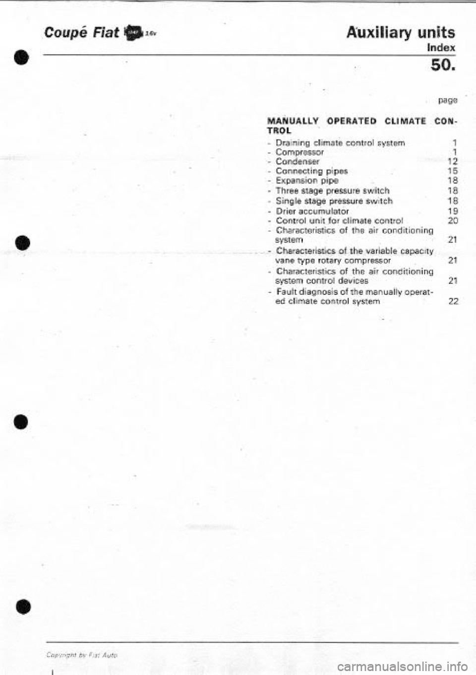 FIAT COUPE 1995  Workshop Manual 