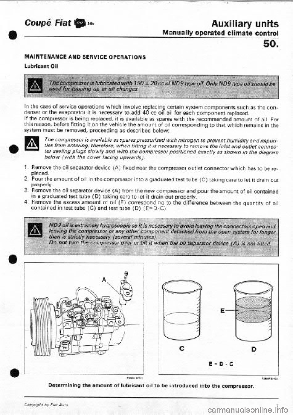 FIAT COUPE 1995  Workshop Manual 