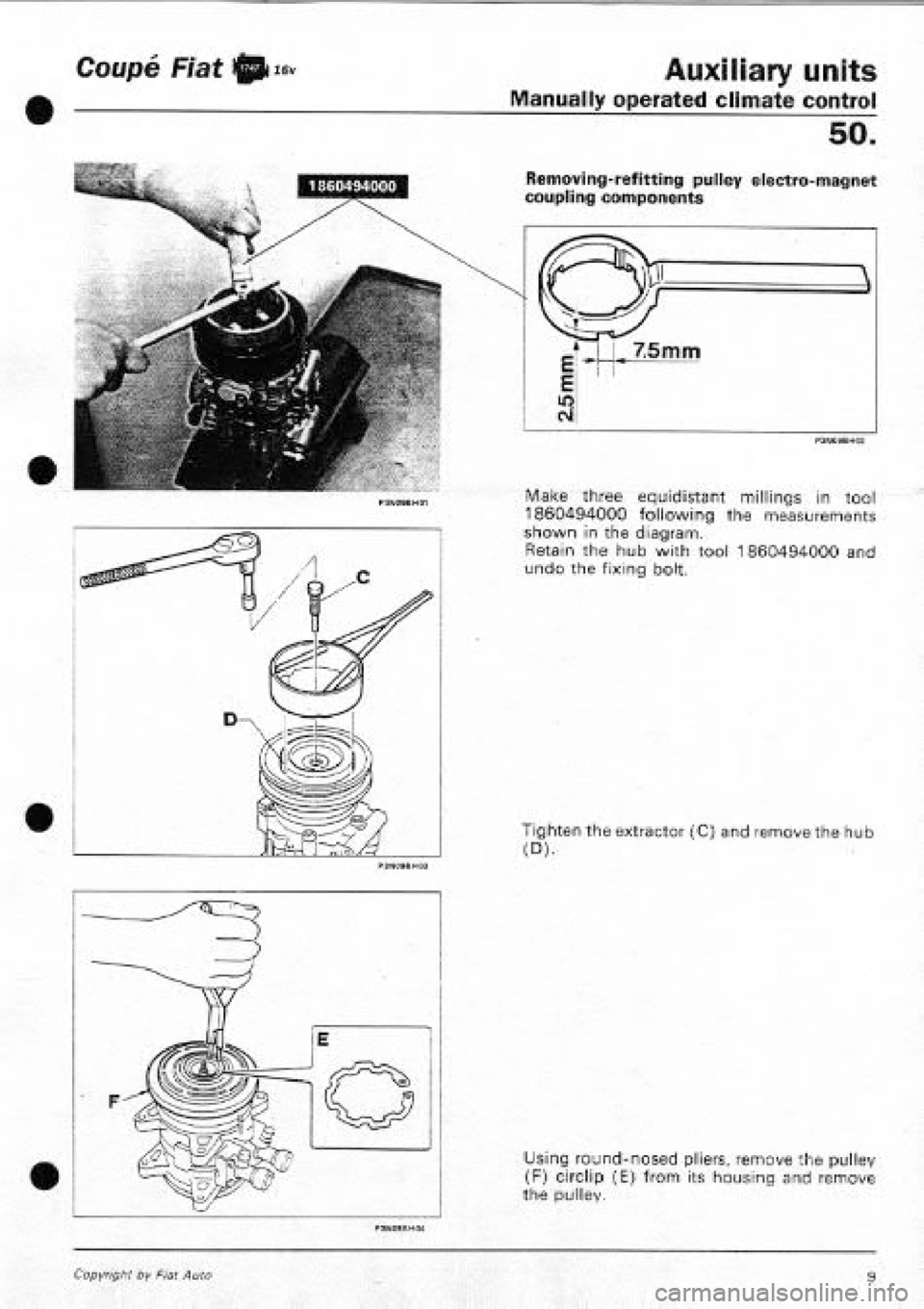 FIAT COUPE 1995  Workshop Manual 