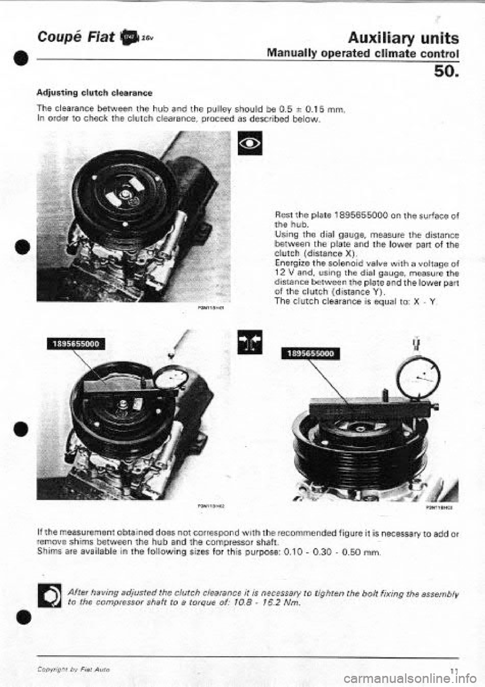 FIAT COUPE 1995  Workshop Manual 