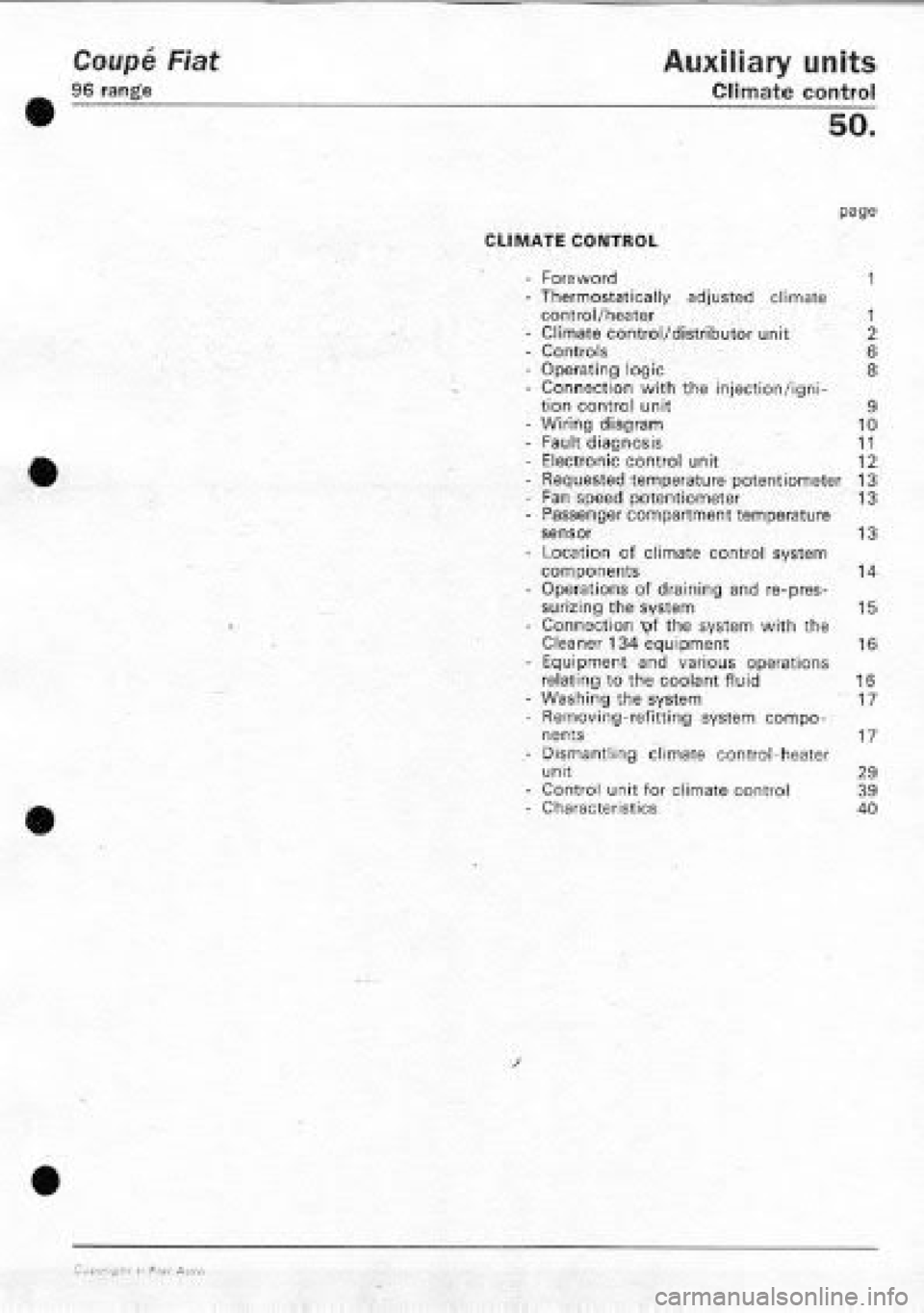 FIAT COUPE 1995  Workshop Manual 
