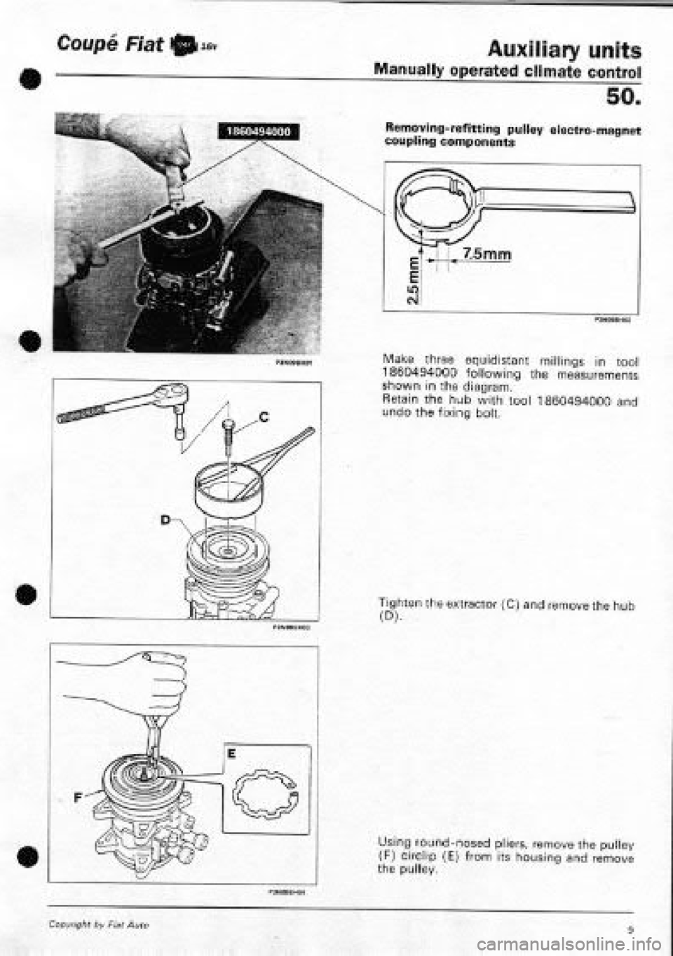 FIAT COUPE 1995  Workshop Manual 