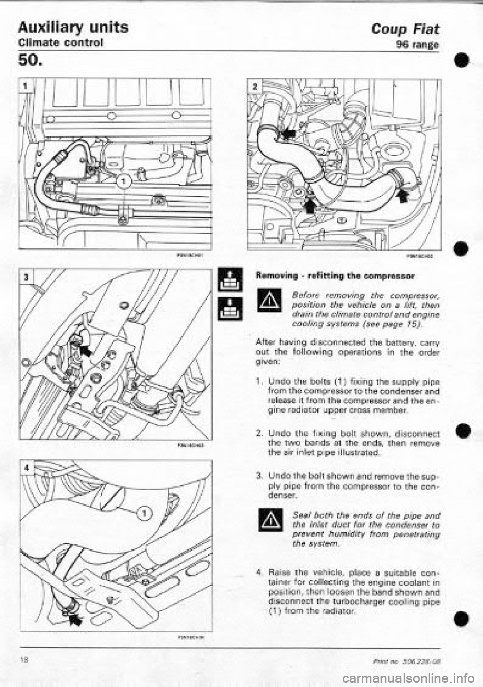 FIAT COUPE 1995  Workshop Manual 