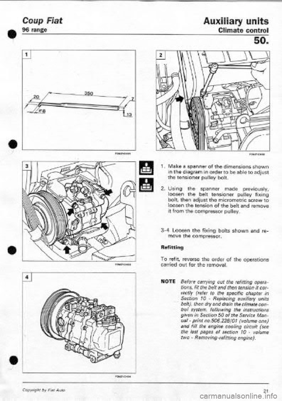 FIAT COUPE 1995  Workshop Manual 