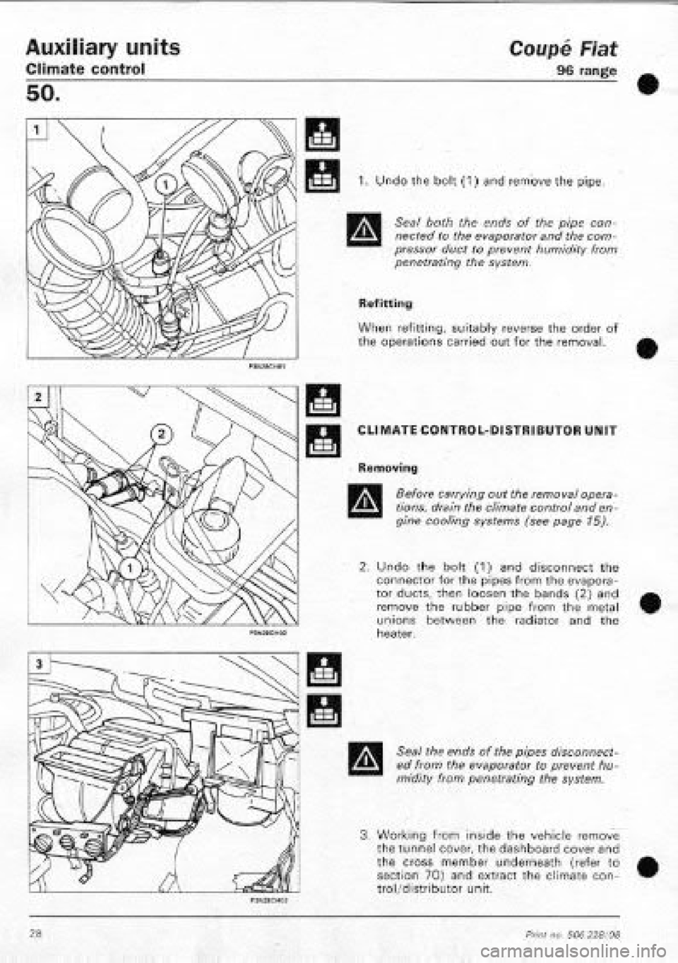 FIAT COUPE 1995  Workshop Manual 