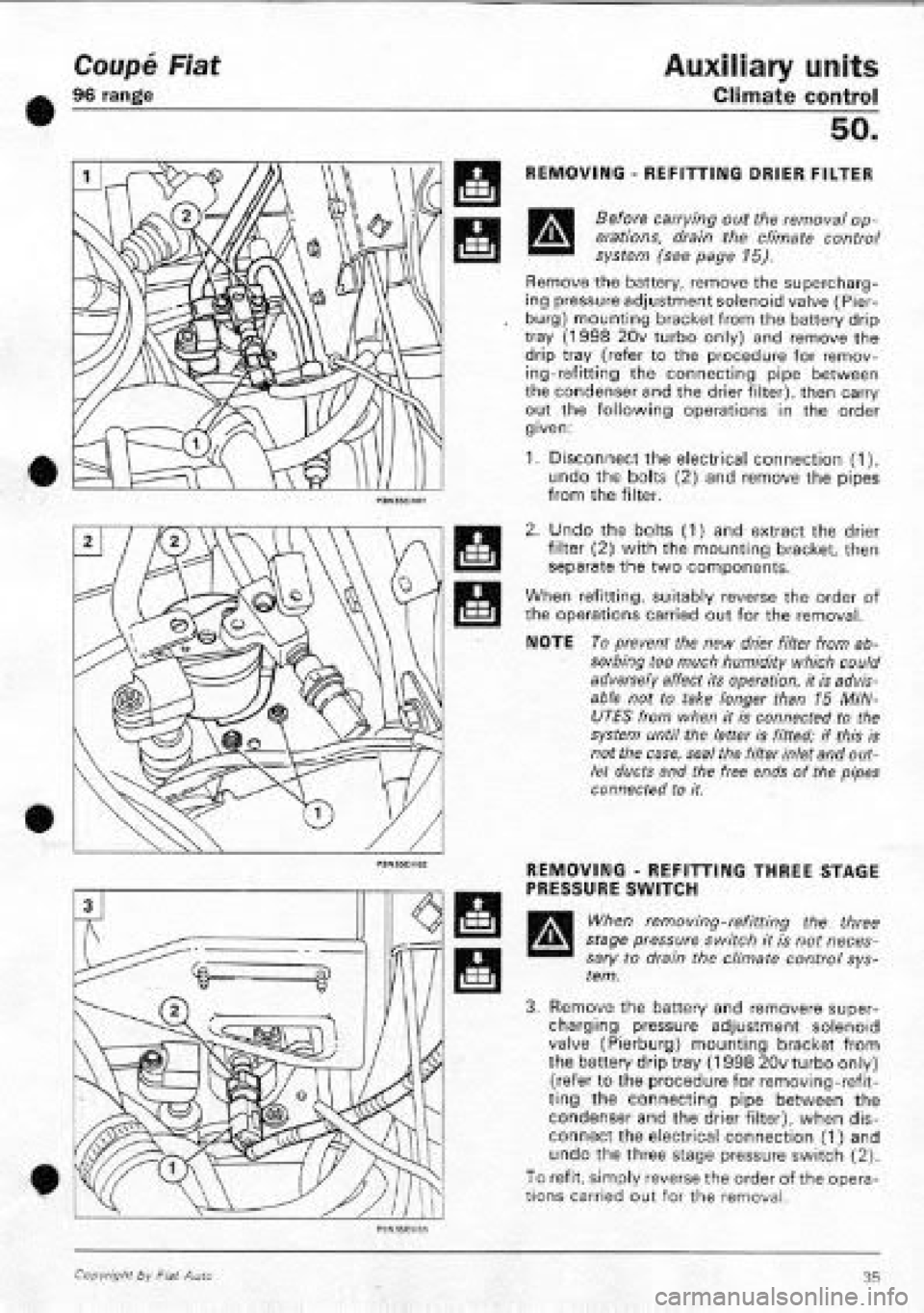 FIAT COUPE 1995  Workshop Manual 