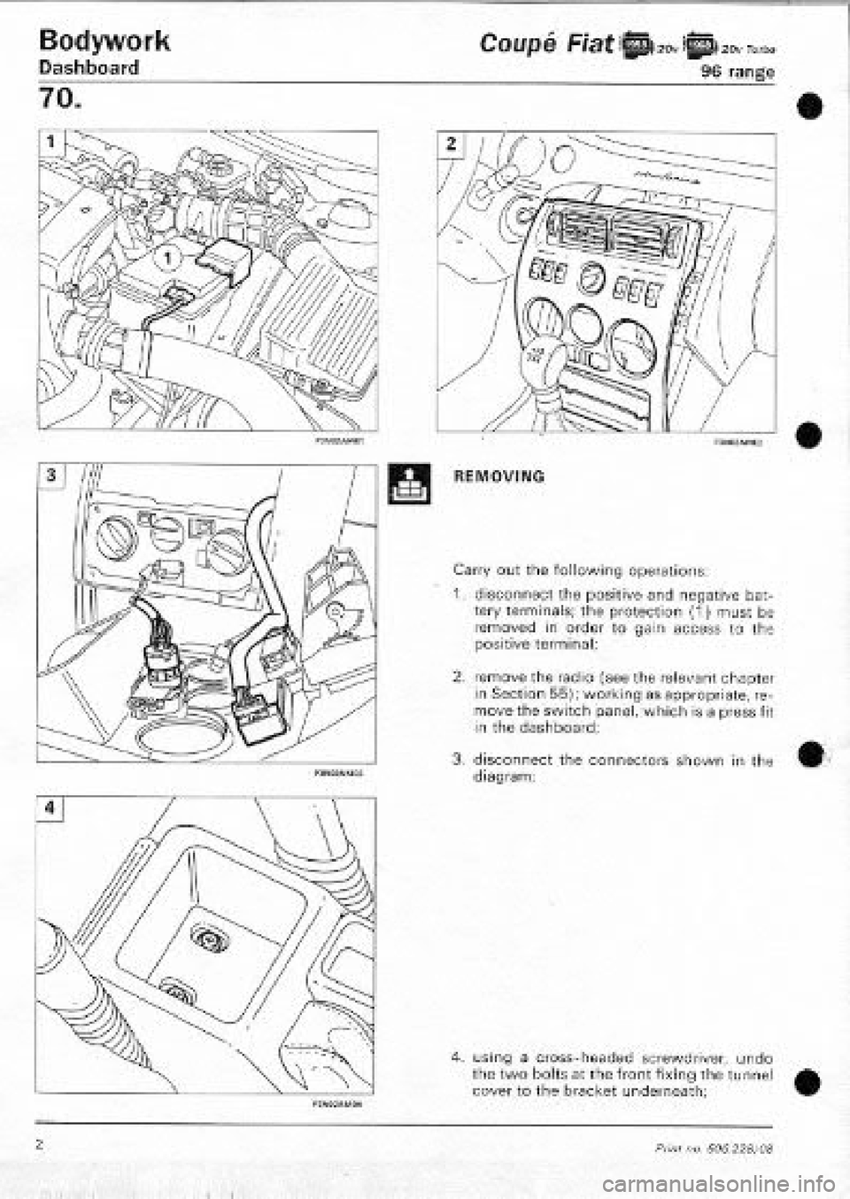 FIAT COUPE 1995  Workshop Manual 