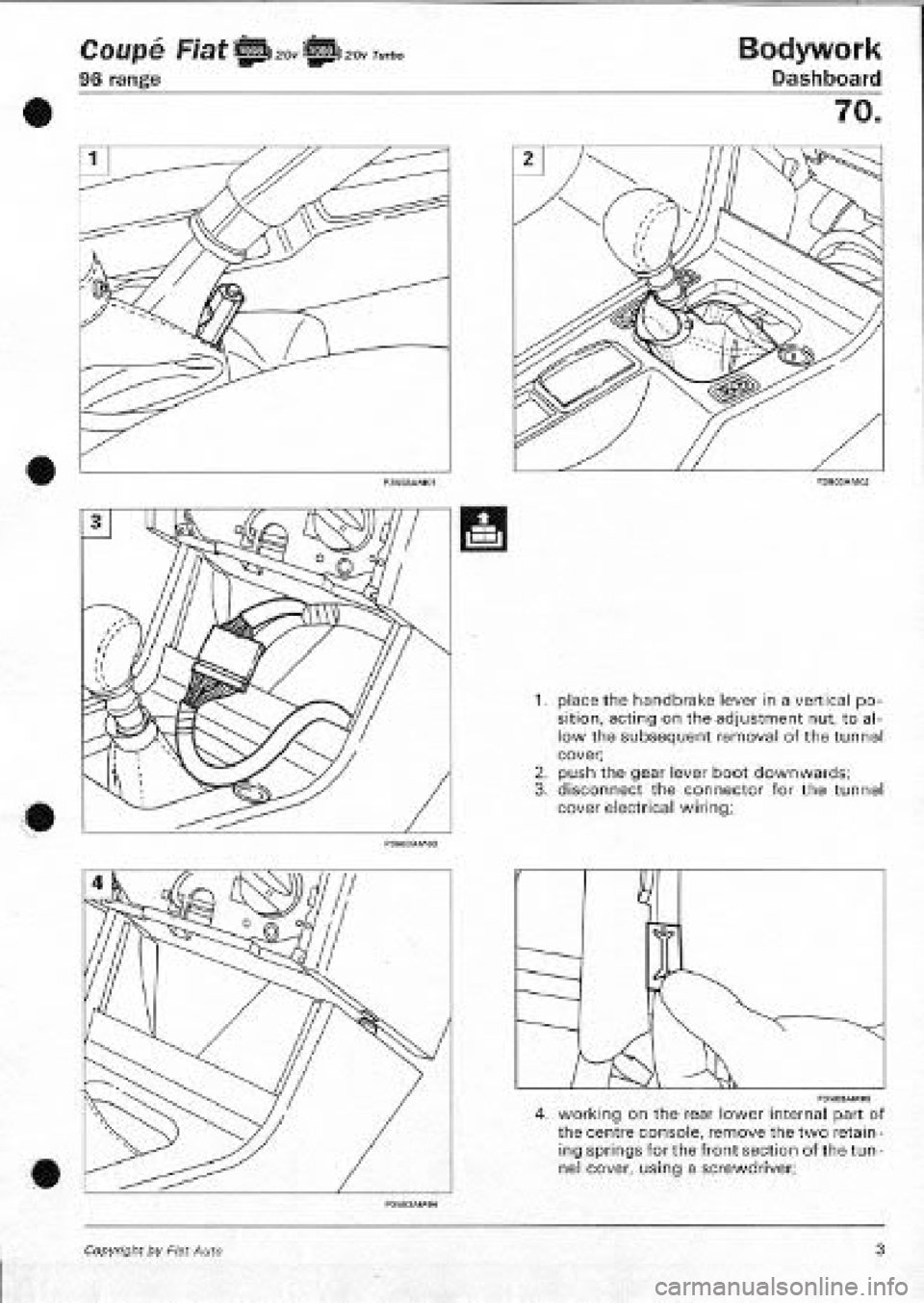 FIAT COUPE 1995  Workshop Manual 