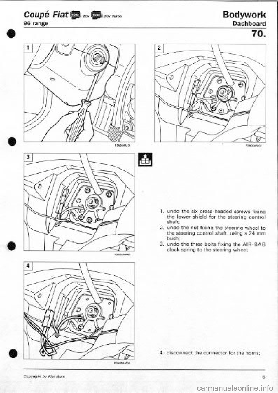 FIAT COUPE 1995  Workshop Manual 