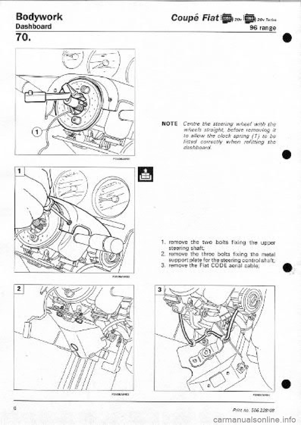 FIAT COUPE 1995  Workshop Manual 