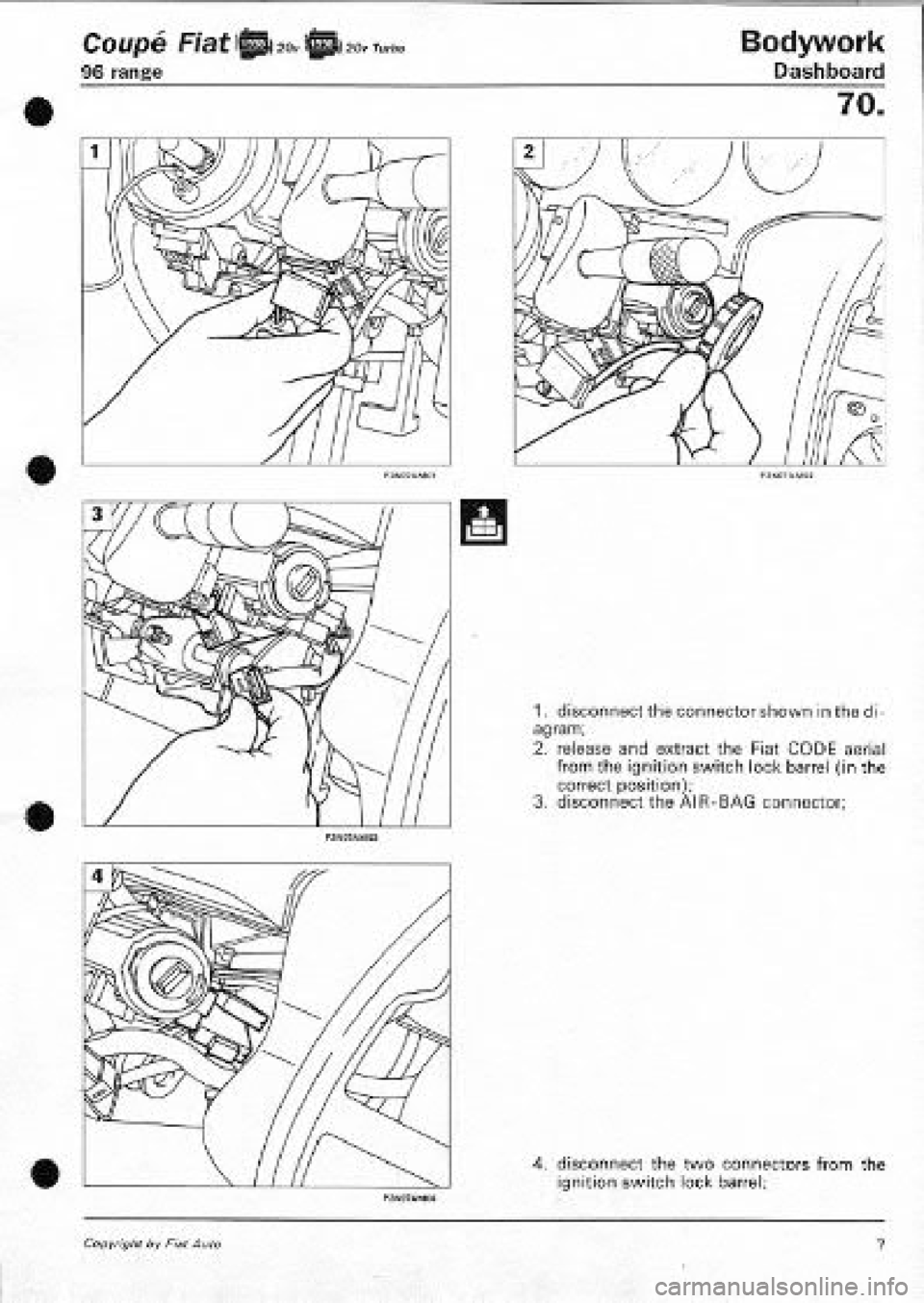FIAT COUPE 1995  Workshop Manual 