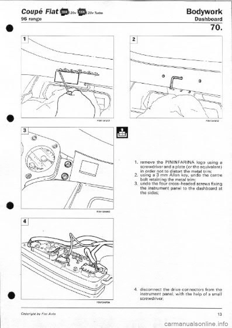 FIAT COUPE 1995  Workshop Manual 