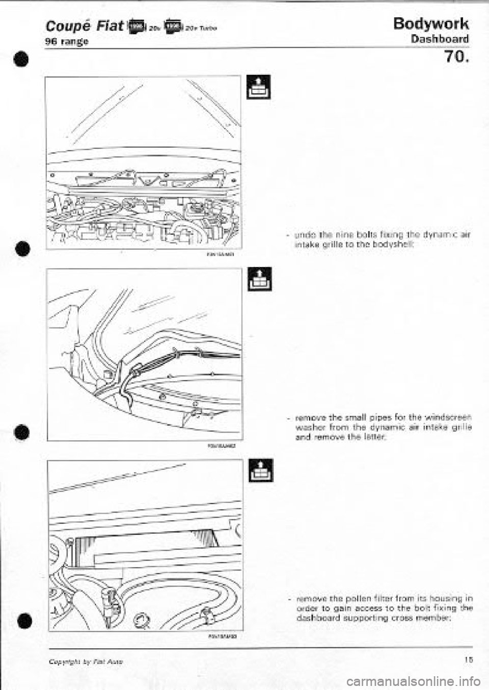 FIAT COUPE 1995  Workshop Manual 