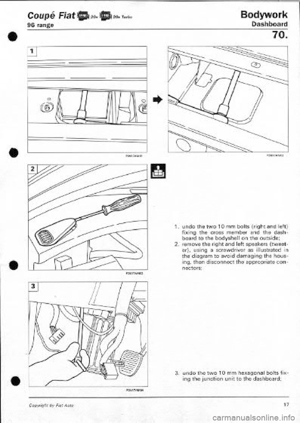 FIAT COUPE 1995  Workshop Manual 