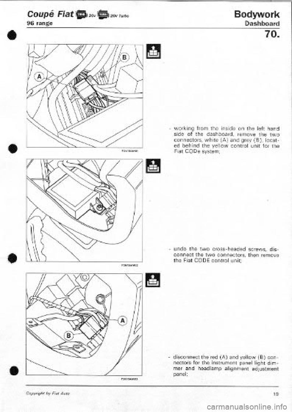 FIAT COUPE 1995  Workshop Manual 