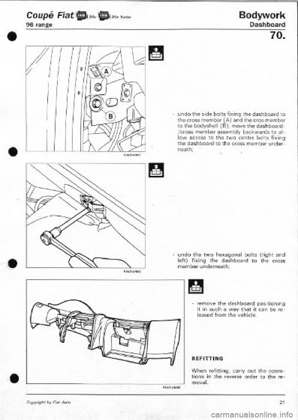 FIAT COUPE 1995  Workshop Manual 