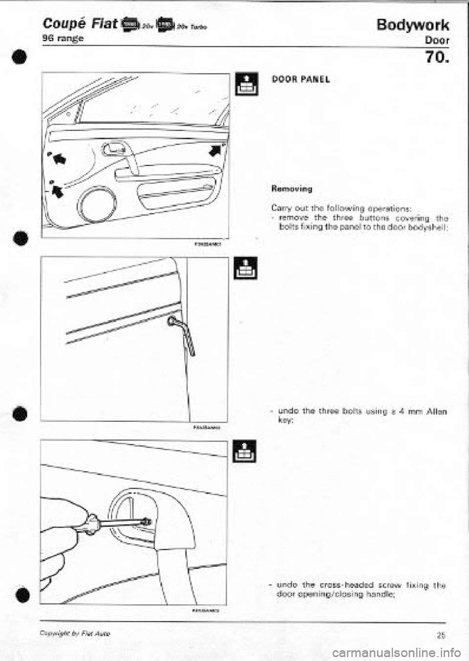FIAT COUPE 1995  Workshop Manual 