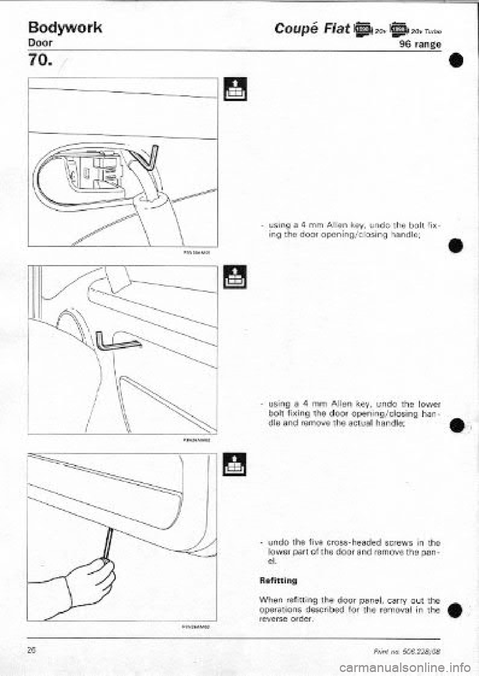 FIAT COUPE 1995  Workshop Manual 