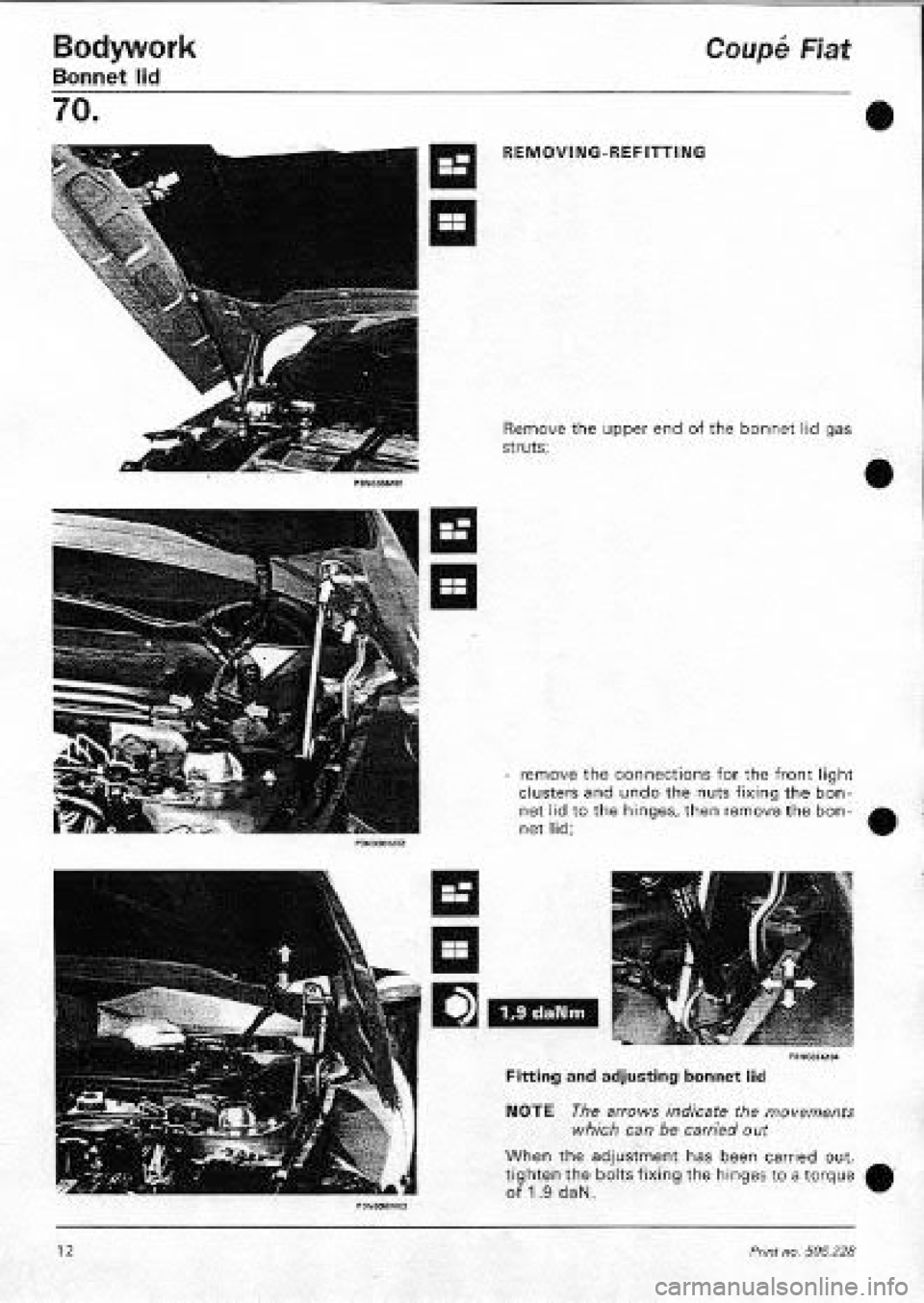 FIAT COUPE 1995  Workshop Manual 