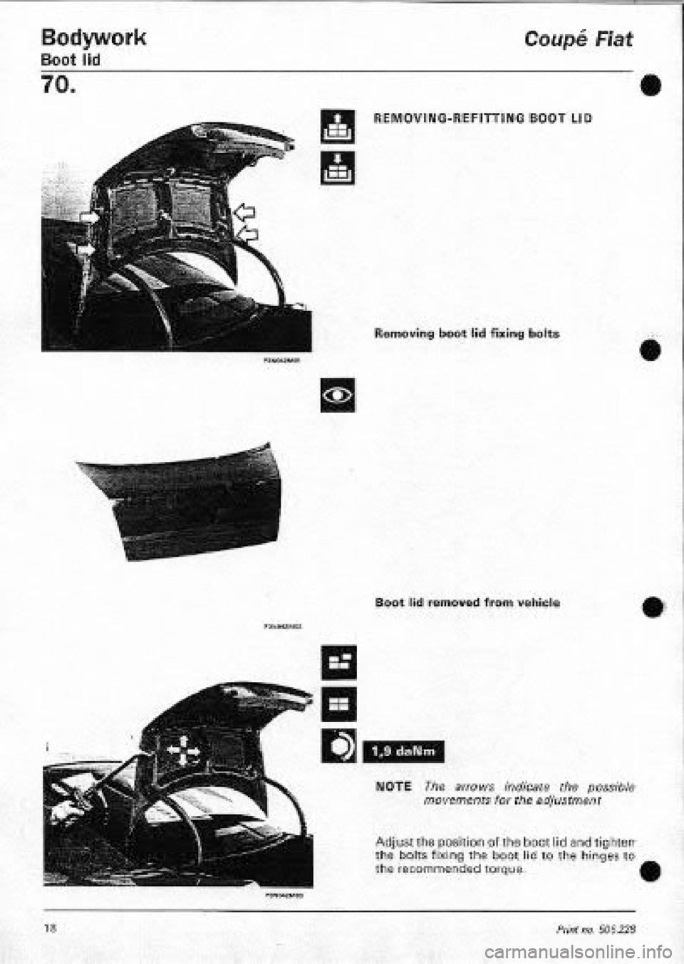 FIAT COUPE 1995  Workshop Manual 