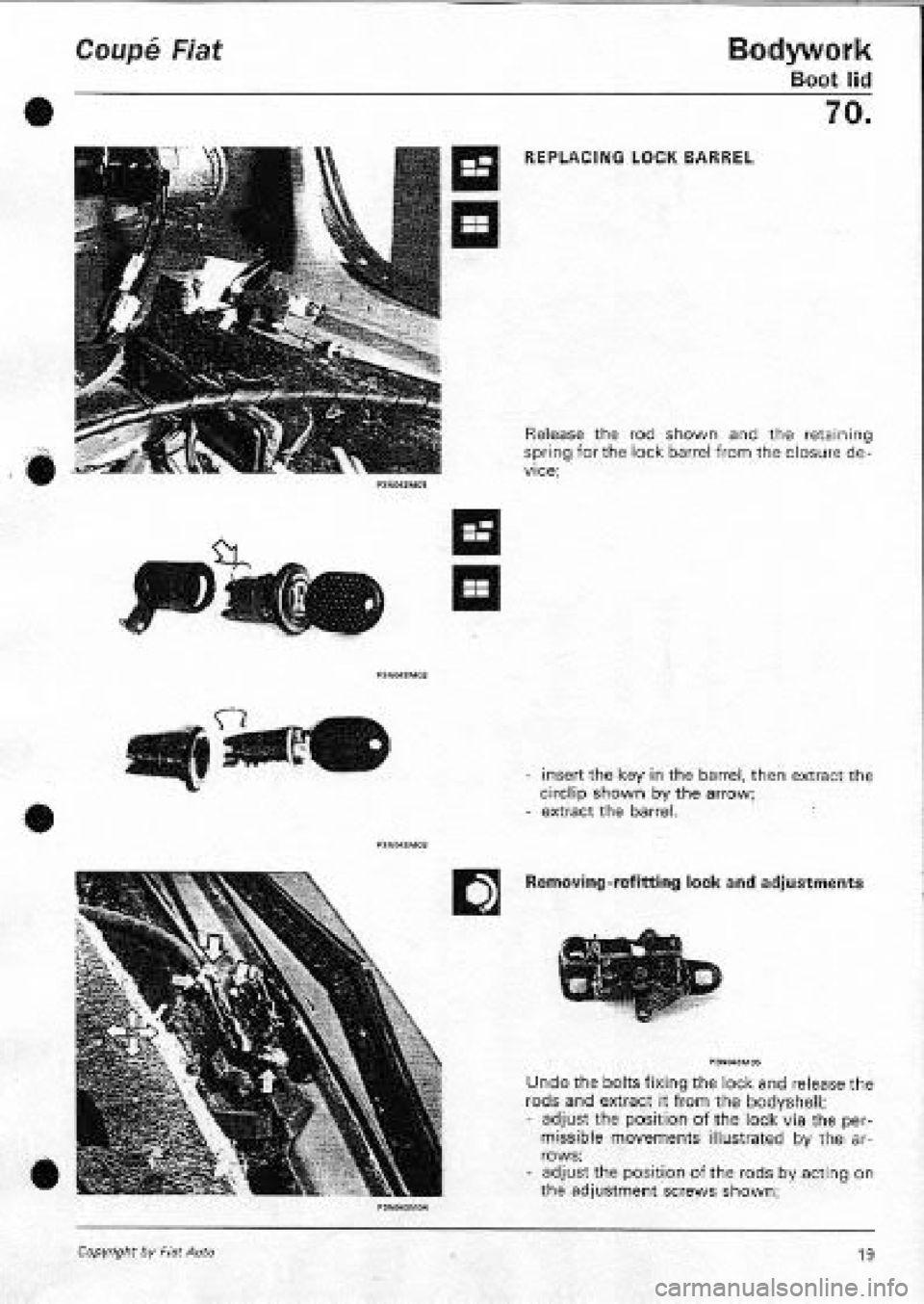 FIAT COUPE 1995  Workshop Manual 