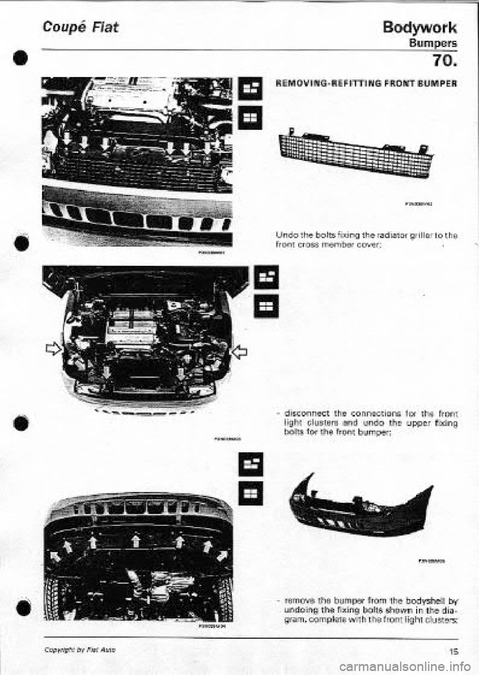 FIAT COUPE 1995  Workshop Manual 