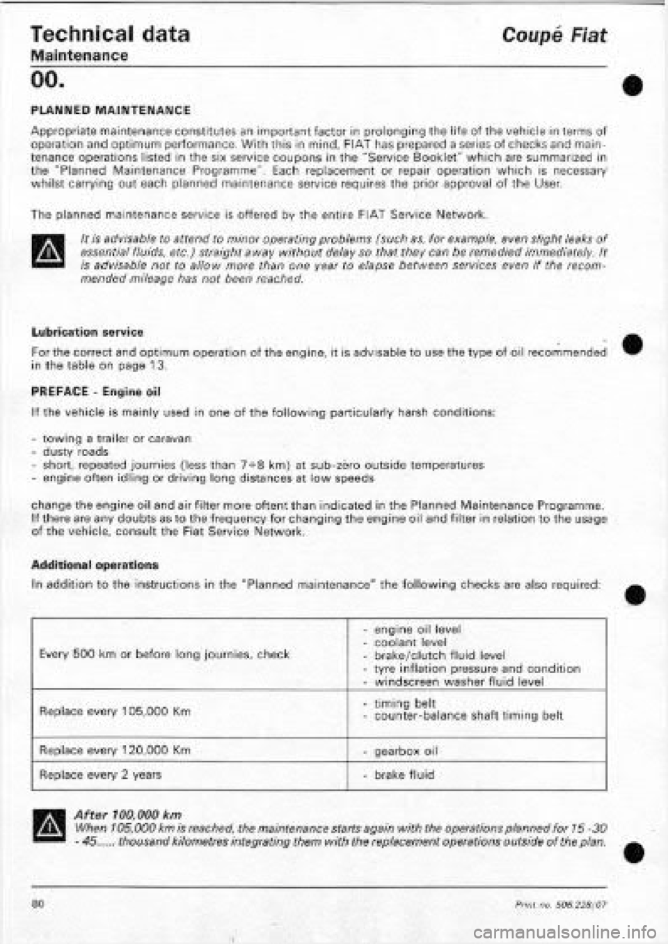 FIAT COUPE 1995  Workshop Manual 