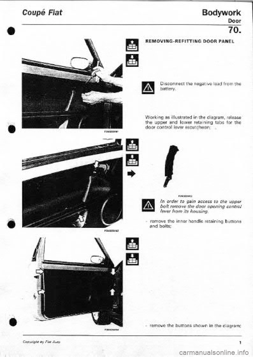 FIAT COUPE 1995  Workshop Manual 
