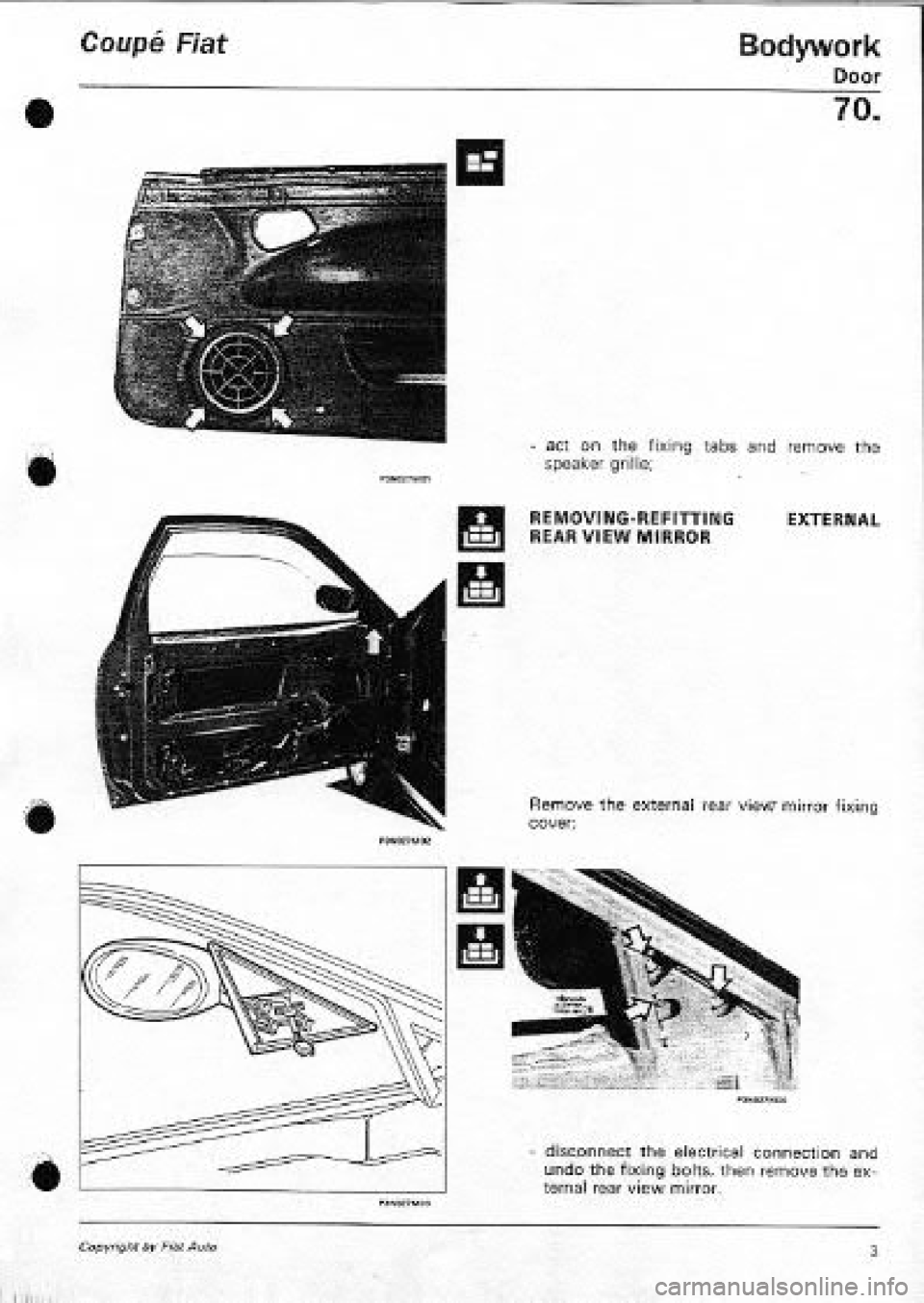 FIAT COUPE 1995  Workshop Manual 