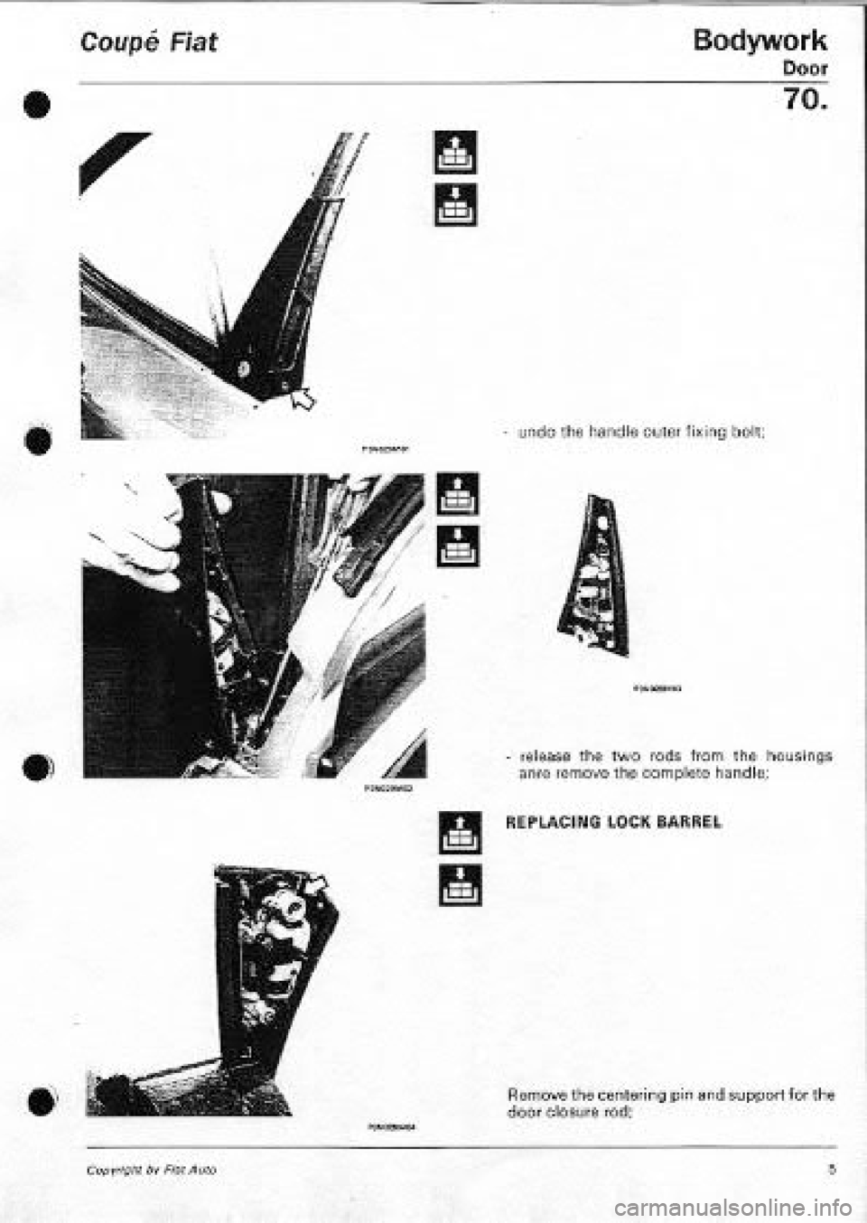 FIAT COUPE 1995  Workshop Manual 