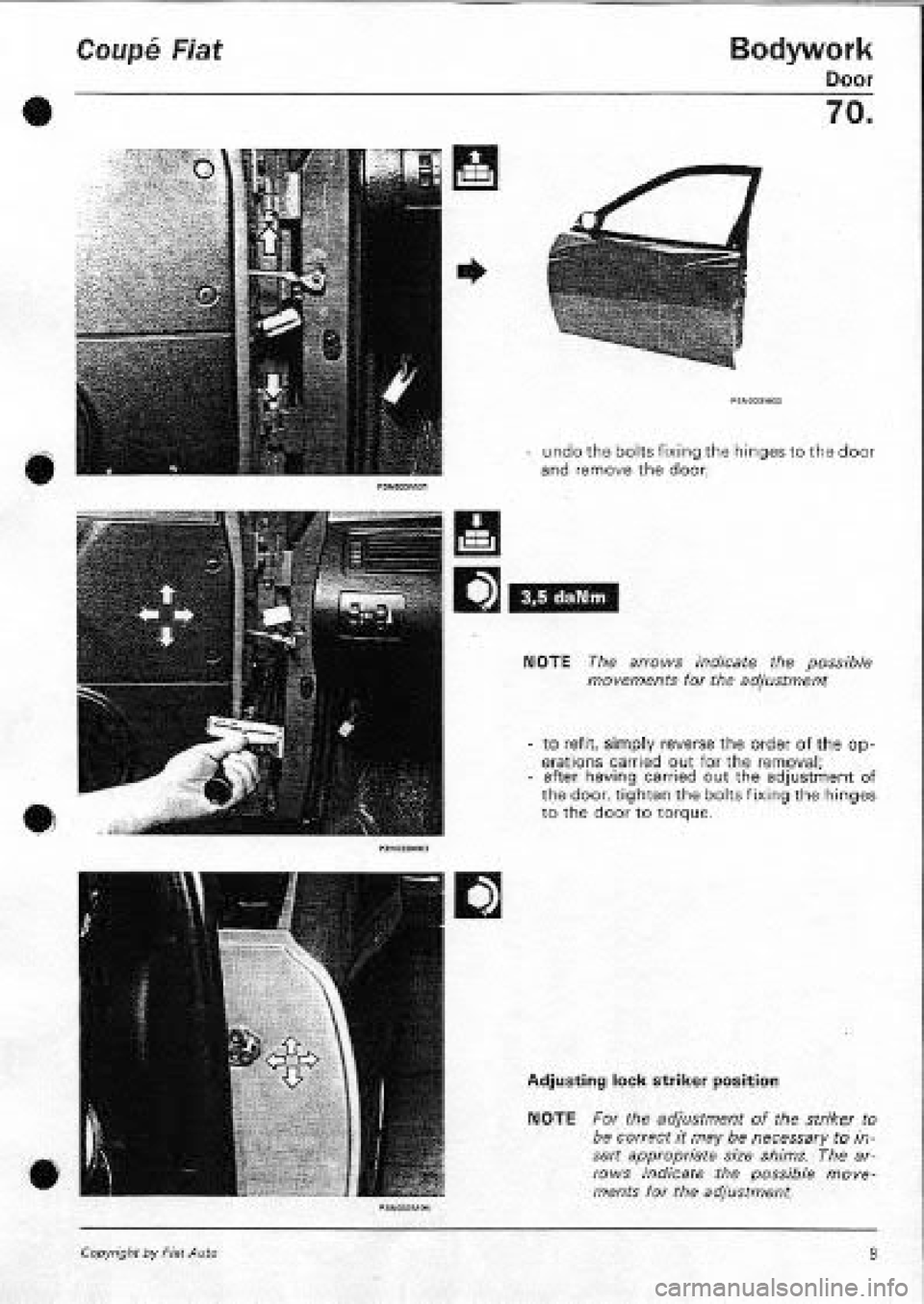 FIAT COUPE 1995  Workshop Manual 