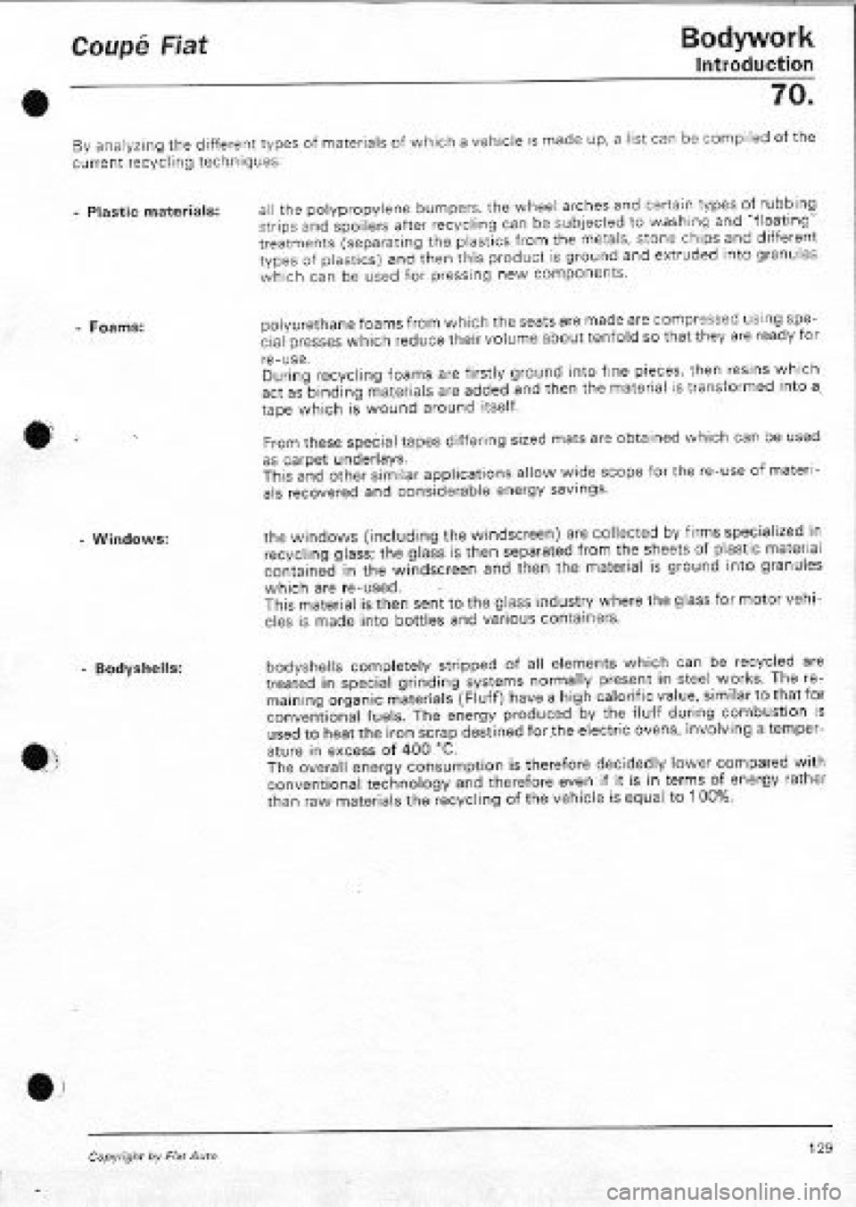 FIAT COUPE 1995  Workshop Manual 