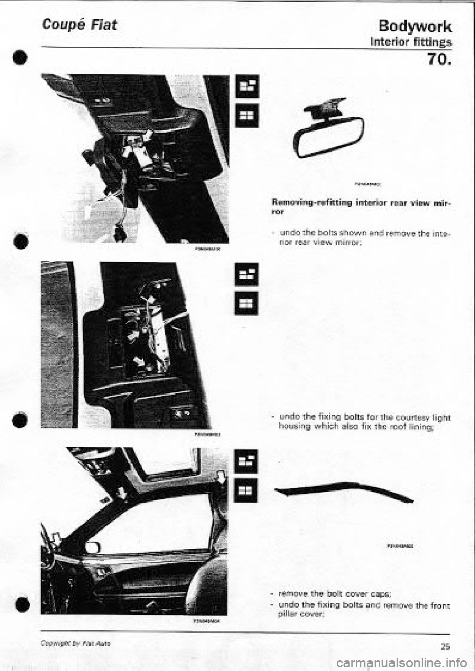 FIAT COUPE 1995  Workshop Manual 