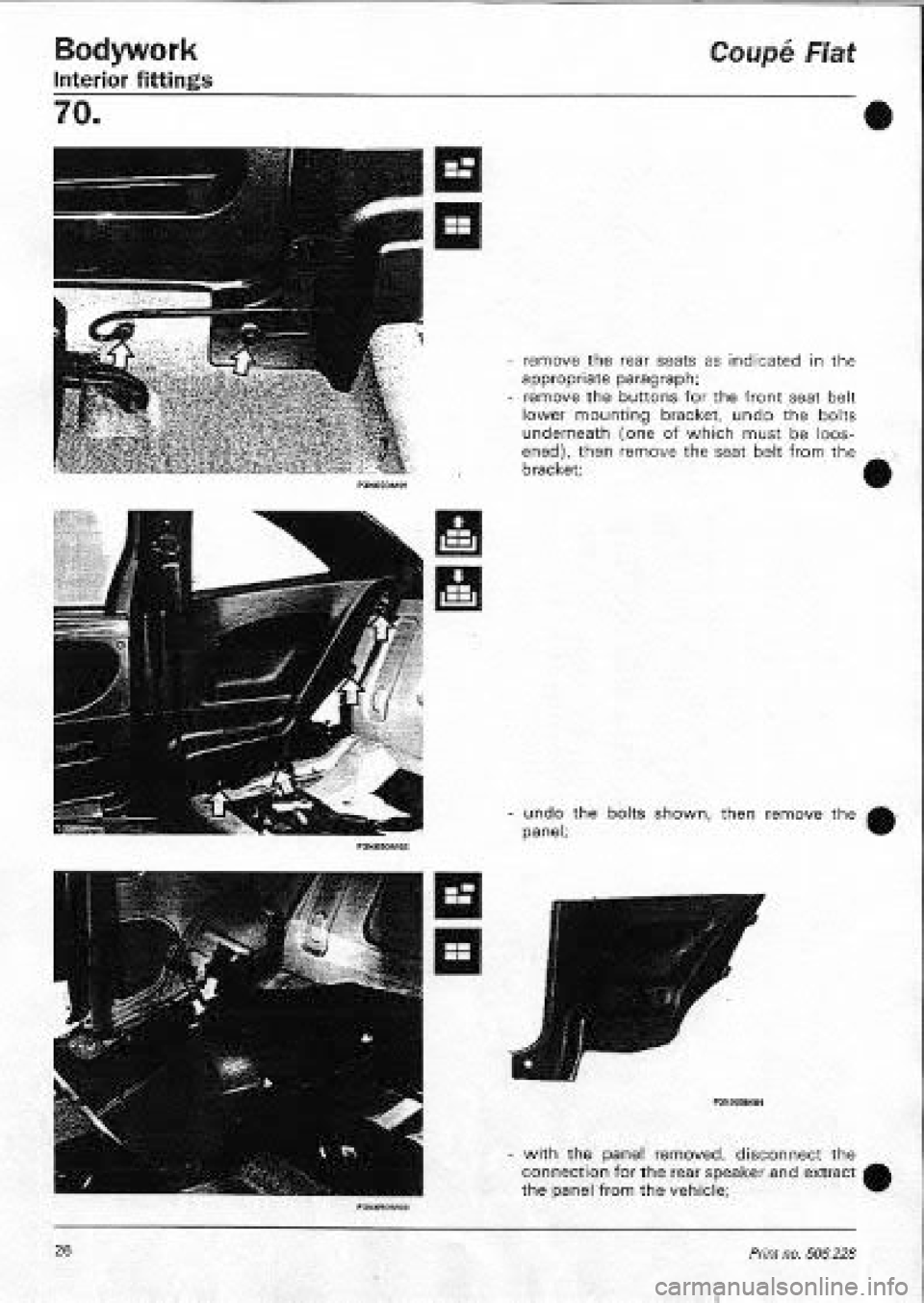 FIAT COUPE 1995  Workshop Manual 
