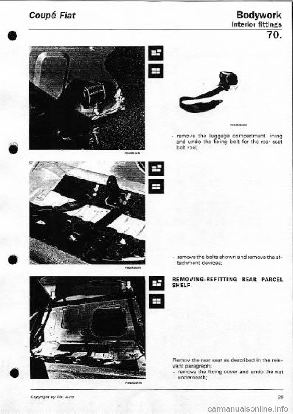 FIAT COUPE 1995  Workshop Manual 