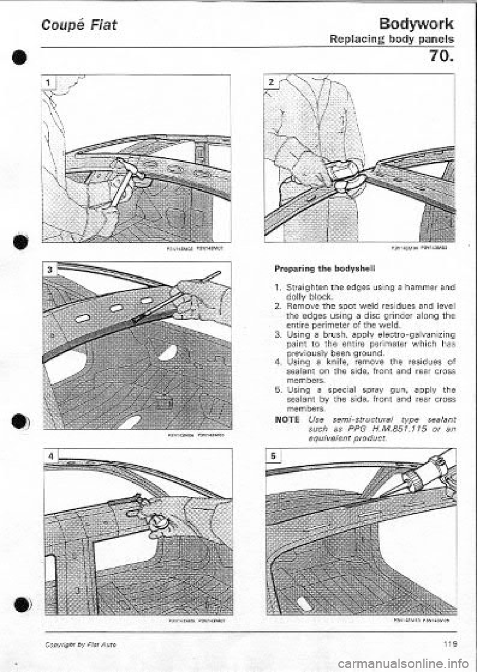 FIAT COUPE 1995  Workshop Manual 