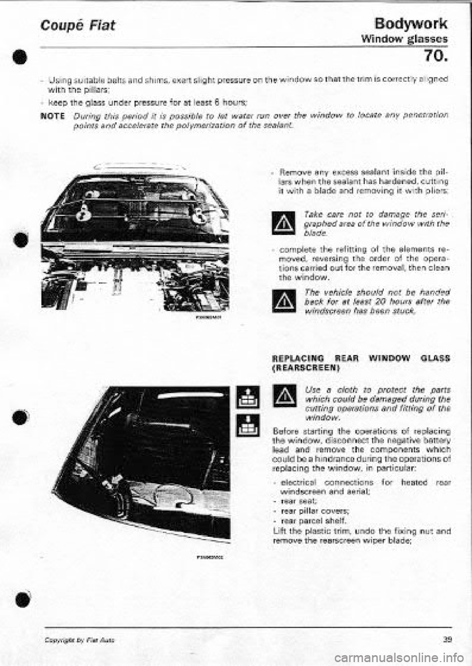 FIAT COUPE 1995  Workshop Manual 